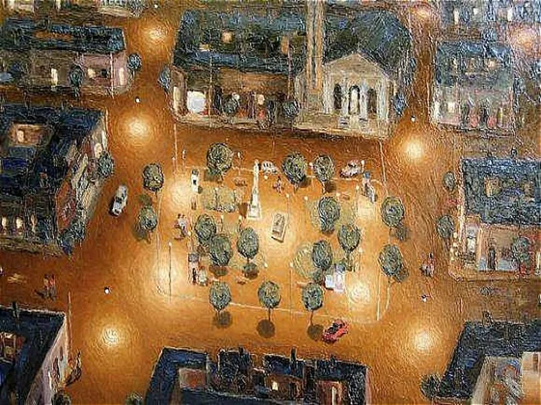 plaza de jachal pintura